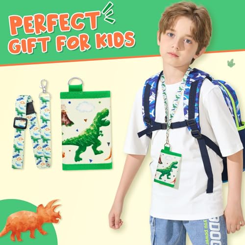 Dinosaur Trifold Wallet for Kids Ages 4-12