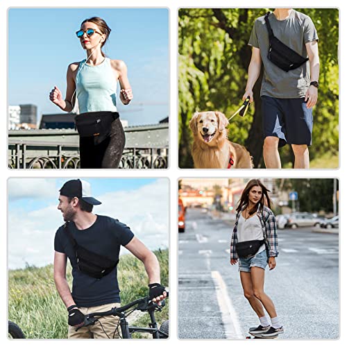 Adjustable Black Fanny Pack for Hiking and Travel