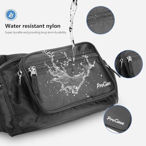 ProCase Adjustable Fanny Pack with 6 Pockets