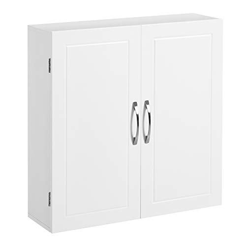 VASAGLE Wall-Mounted Bathroom Storage Cabinet - Cloud White