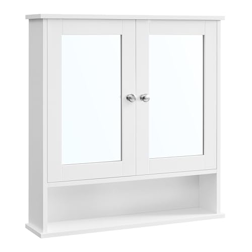 VASAGLE Wall-Mounted Bathroom Cabinet with Mirror