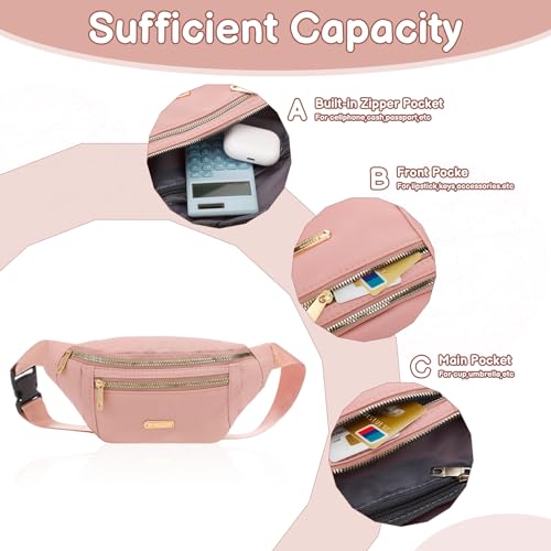 2 Pack Adjustable Fanny Pack for Travel & Sports