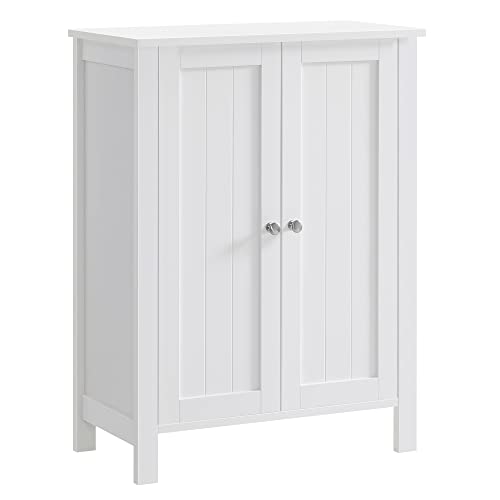VASAGLE Freestanding White Bathroom Storage Cabinet