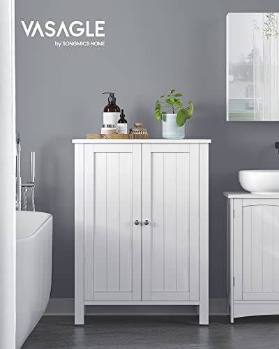 VASAGLE Freestanding White Bathroom Storage Cabinet