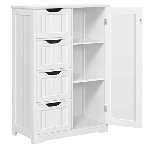 Wooden Bathroom Floor Cabinet with 4 Drawers