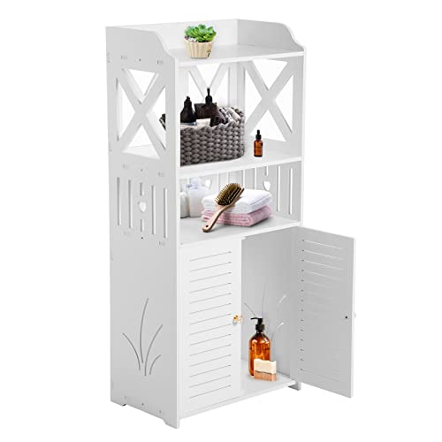 Youyijia White Free-Standing Bathroom Floor Cabinet