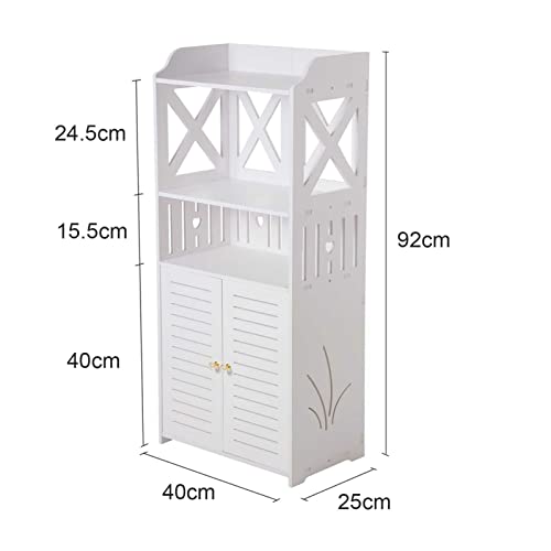 Youyijia White Free-Standing Bathroom Floor Cabinet