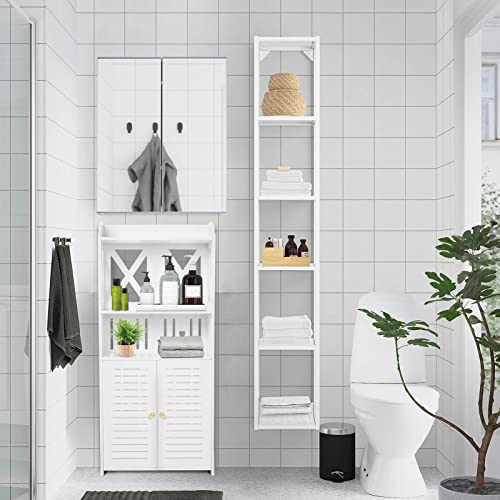 Youyijia White Free-Standing Bathroom Floor Cabinet