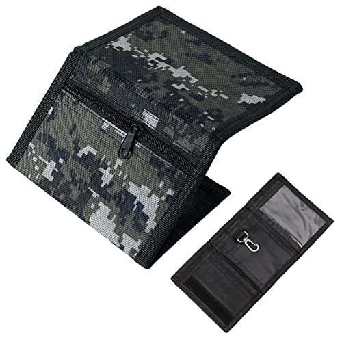 FRIUSATE Trifold Camouflage Wallet with Zip Pocket