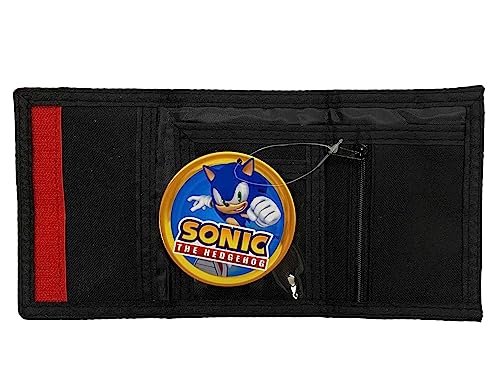 Shadow Sonic Hedgehog Kids Wallet with Zippered Pocket
