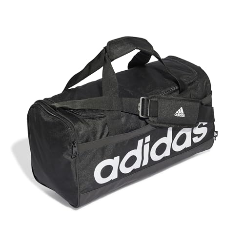 Adidas Linear Duffel Gym Bag - Black/White