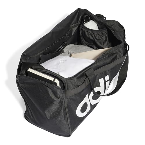 Adidas Linear Duffel Gym Bag - Black/White