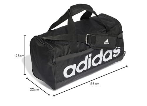 Adidas Linear Duffel Gym Bag - Black/White