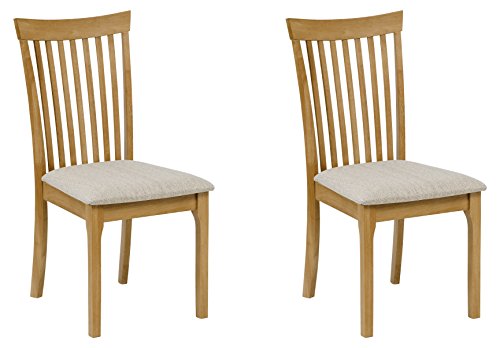 Julian Bowen Ibsen Light Oak Dining Chairs (Set of 2)