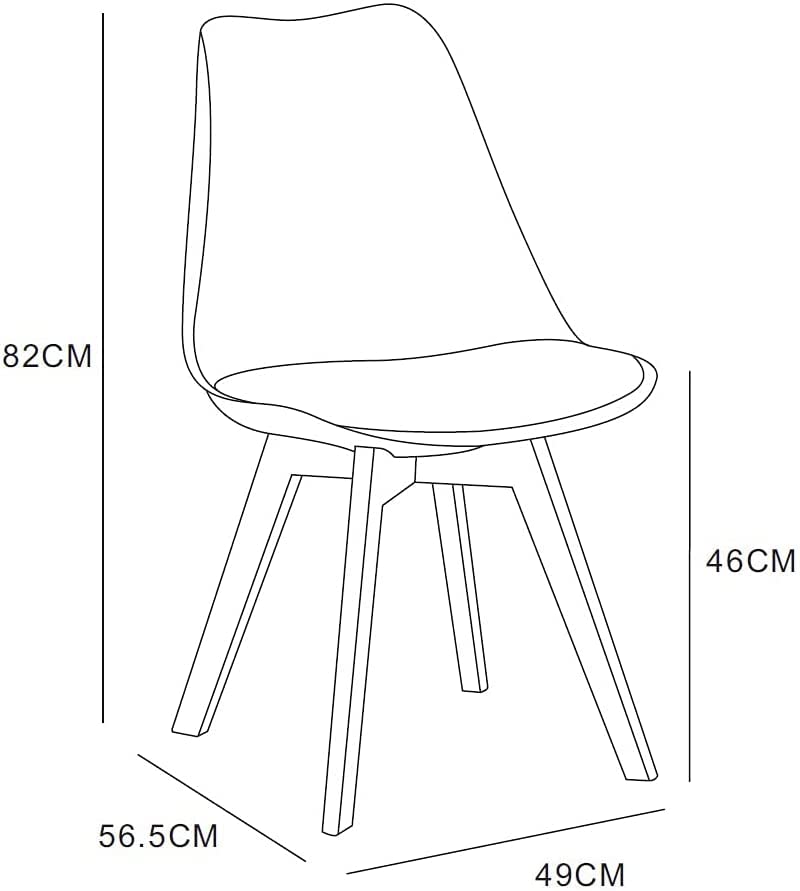 Set of 2 Stylish Retro Lounge Dining Chairs