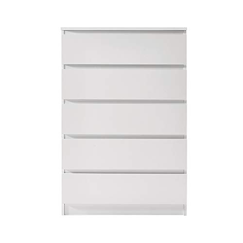 Modern White Wooden Drawer Chest for Storage