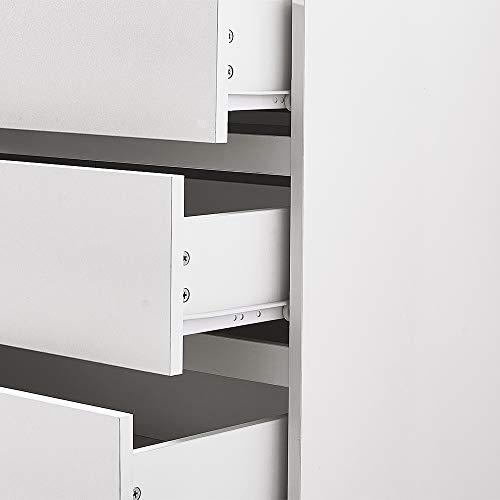 Modern White Wooden Drawer Chest for Storage