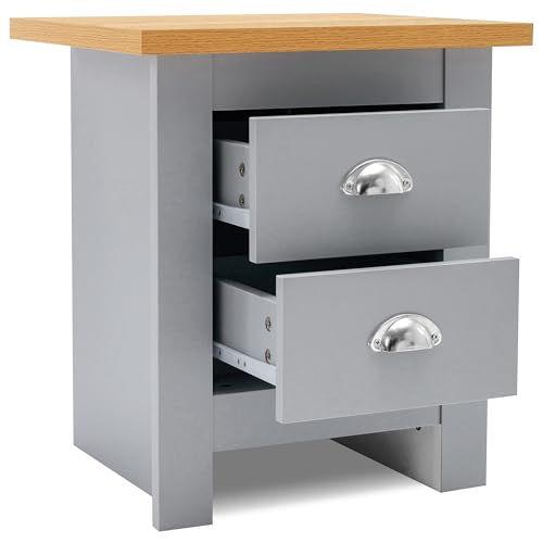 4-Piece Grey & Oak Bedroom Storage Set