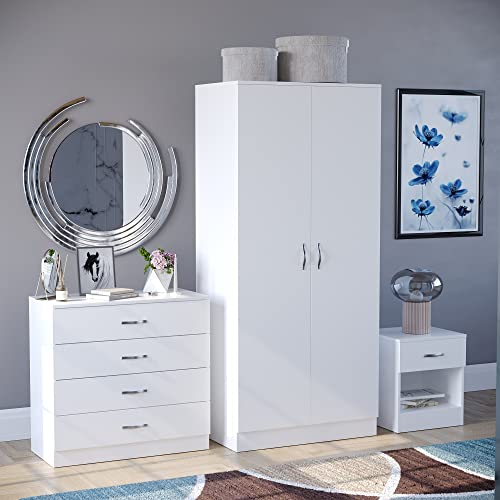 Riano 3-Piece Bedroom Furniture Set in White