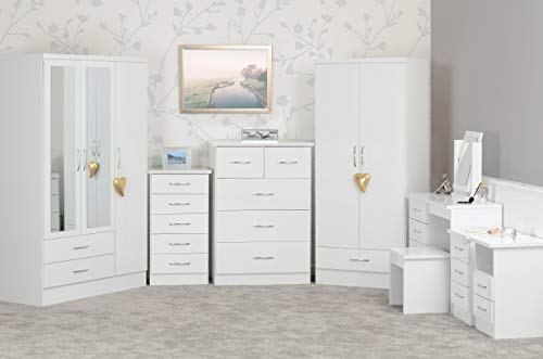 Seconique Nevada White Gloss 4-Door Wardrobe