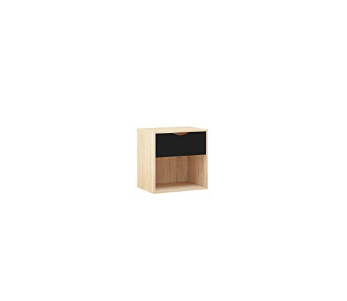 AFN Delvito 4-Piece Black Oak Bedroom Set