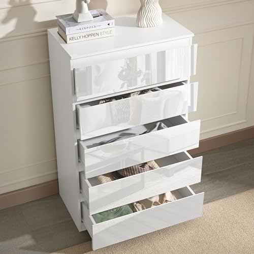 Glossy White 3-Piece Bedroom Furniture Set