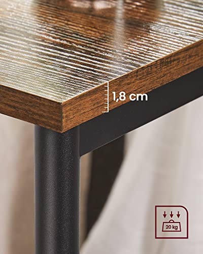 VASAGLE Set of 2 Industrial Side Tables, Rustic Style
