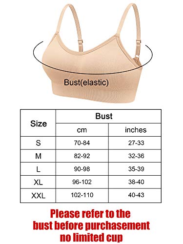4 Pack Wireless Cami Bra Tank Tops for Women