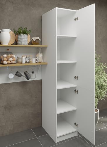 JD Greta Tall Kitchen Base Cabinet - 400mm White
