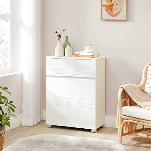VASAGLE White Bathroom Cabinet with Adjustable Shelf