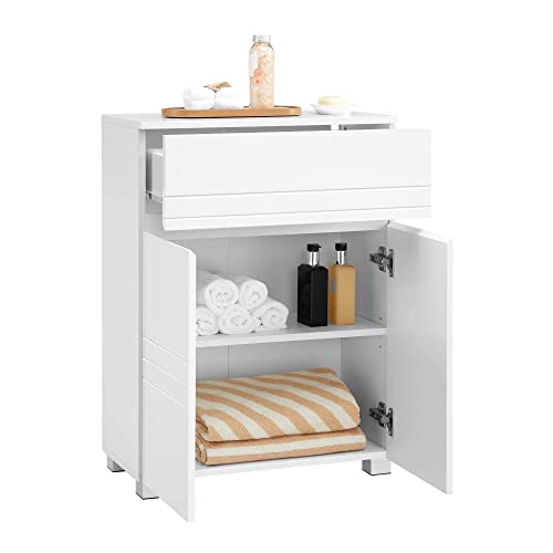 VASAGLE White Bathroom Cabinet with Adjustable Shelf