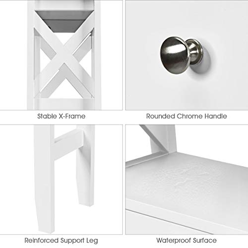 Stylish Over-The-Toilet Storage Rack with Drawers