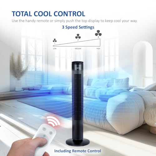 NETTA 42" Bladeless Tower Fan with Remote Control