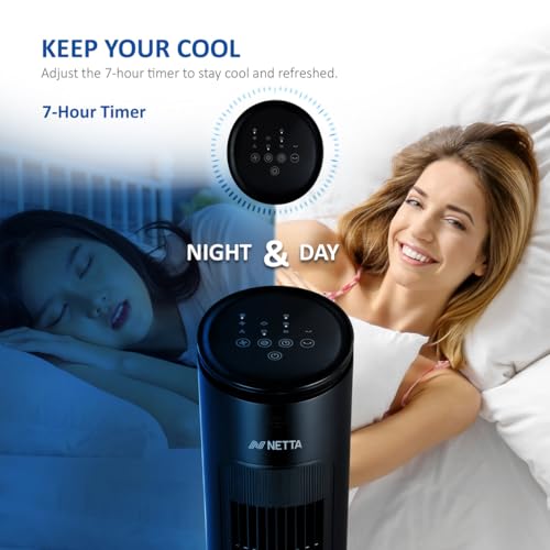 NETTA 42" Bladeless Tower Fan with Remote Control