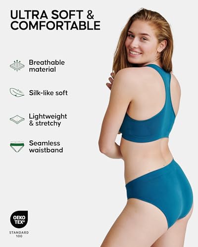 Danish Endurance Women's Bamboo Seamless Bikini Briefs