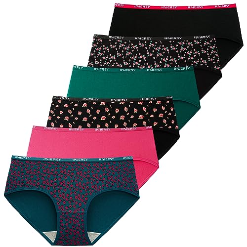 INNERSY Women's Cotton Stretch Briefs Multipack 6