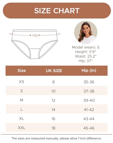 INNERSY Women's Cotton Stretch Briefs Multipack 6