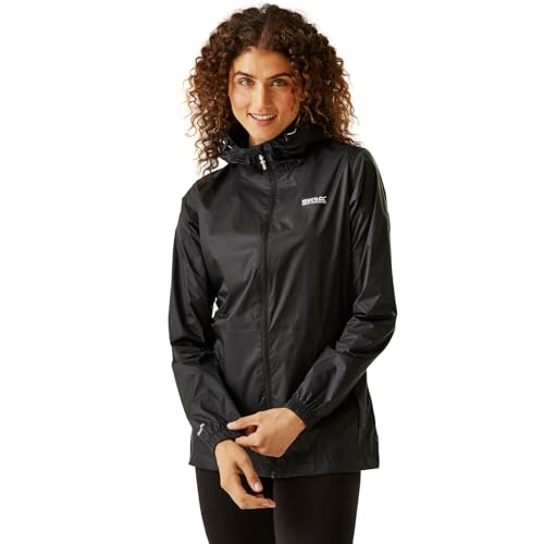 Regatta Women's Pack-It Waterproof Jacket, Black
