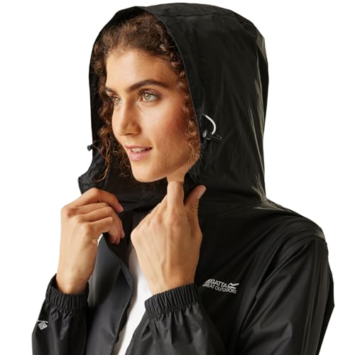 Regatta Women's Pack-It Waterproof Jacket, Black