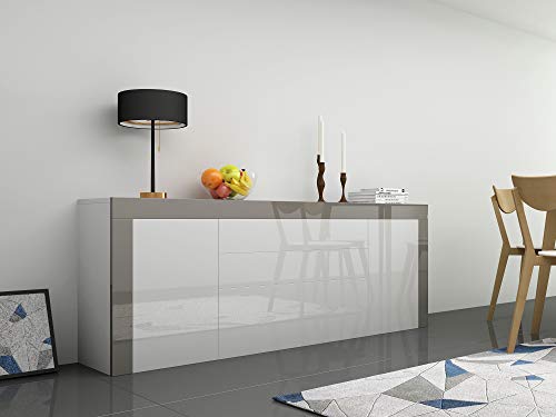 Panana 200cm Modern High Gloss Sideboard Cabinet