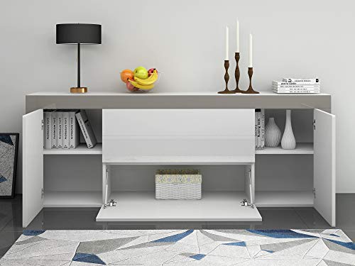 Panana 200cm Modern High Gloss Sideboard Cabinet