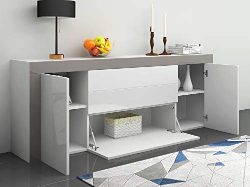 Panana 200cm Modern High Gloss Sideboard Cabinet