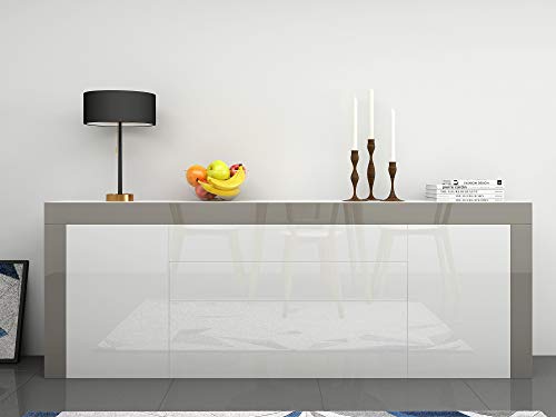 Panana 200cm Modern Gray Sideboard Cabinet Unit