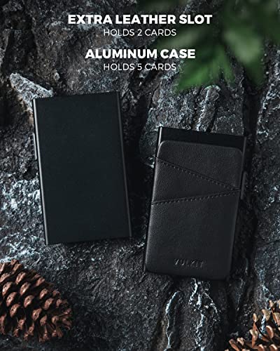 VULKIT RFID Blocking Slim Metal Card Holder - Black