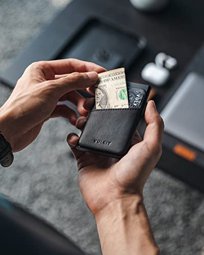 VULKIT RFID Blocking Slim Metal Card Holder - Black