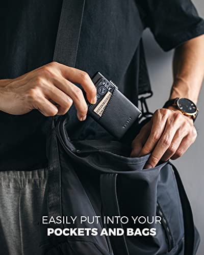 VULKIT RFID Blocking Slim Metal Card Holder - Black