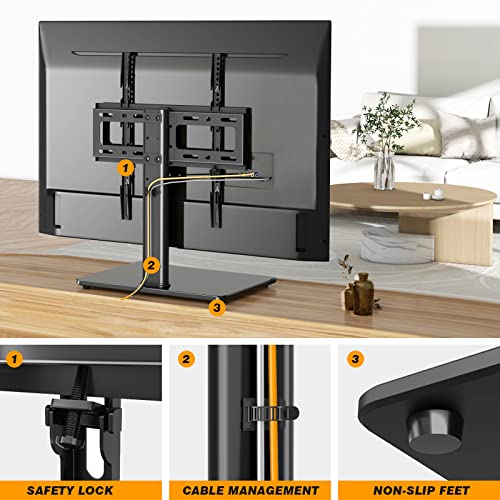 Swivel Universal Table Top TV Stand for 26-55" TVs