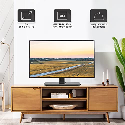 Swivel Universal Table Top TV Stand for 26-55" TVs