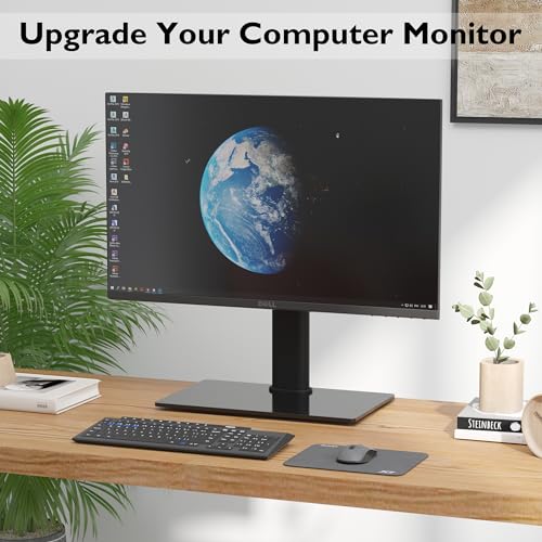 Adjustable TV Stand for 26"-55" TVs with Glass Base