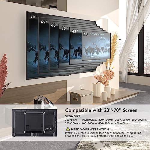 BONTEC Full Motion TV Wall Mount 23-70 Inch